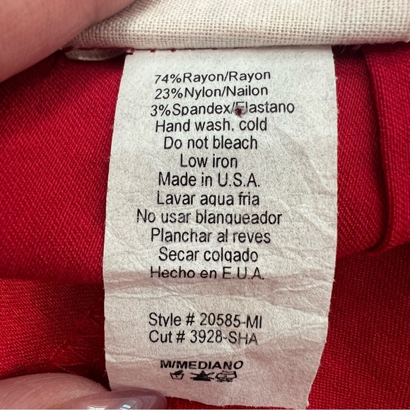 Vintage Red Pencil Skirt by Have | Made in USA | 90s Minimalist Officecore Chic - Picture 10 of 10